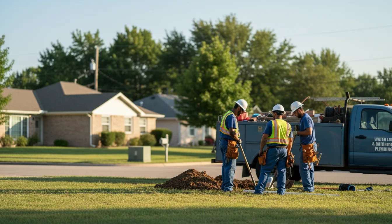 Residential water line and bathroom plumbing service in Elbe, WA
